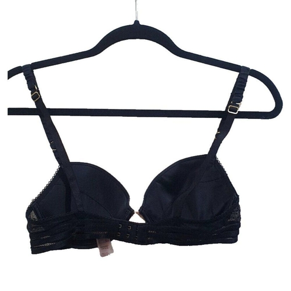 34 C Stella McCartney Isabel Floating Contour Underwire Plunge Silk Bra … - Picture 3 of 11